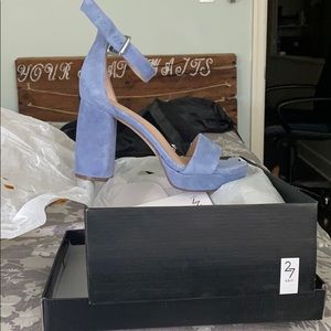 New in box blue heels